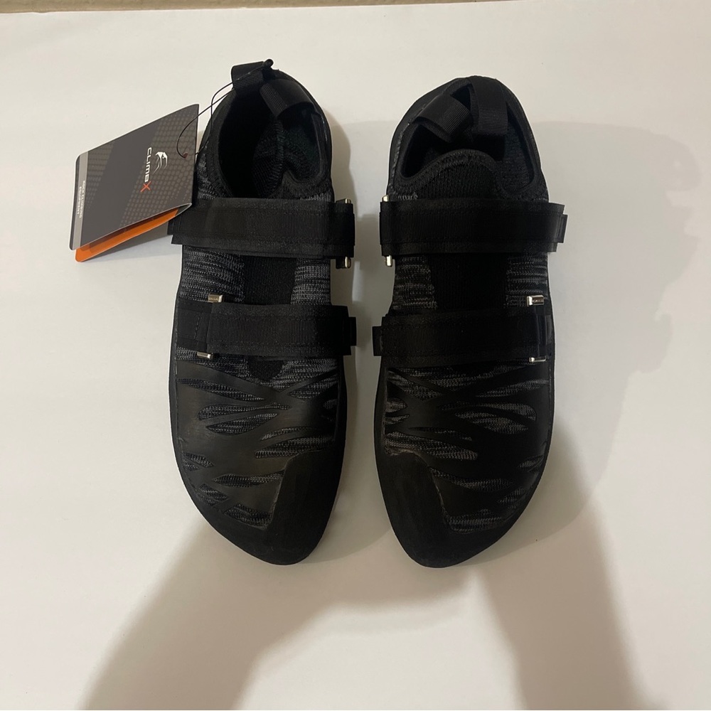 Climb X Women's Sneakers Gray and  Black Size 9.5  Strap Climbing Shoes